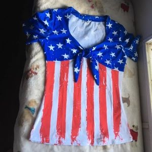 Red White and Blue ladies shirt